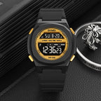 SKMEI 1821 Stainless Steel Buckle Silicone Strap Electronic Watch