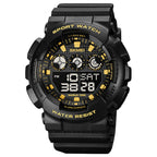 SKMEI 1857 Stainless Steel Buckle PU Strap Waterproof Electronic Watch