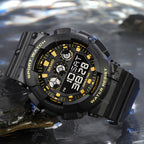 SKMEI 1857 Stainless Steel Buckle PU Strap Waterproof Electronic Watch