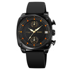 SKMEI 1903 Stainless Steel Buckle Silicone Strap Waterproof Quartz Watch