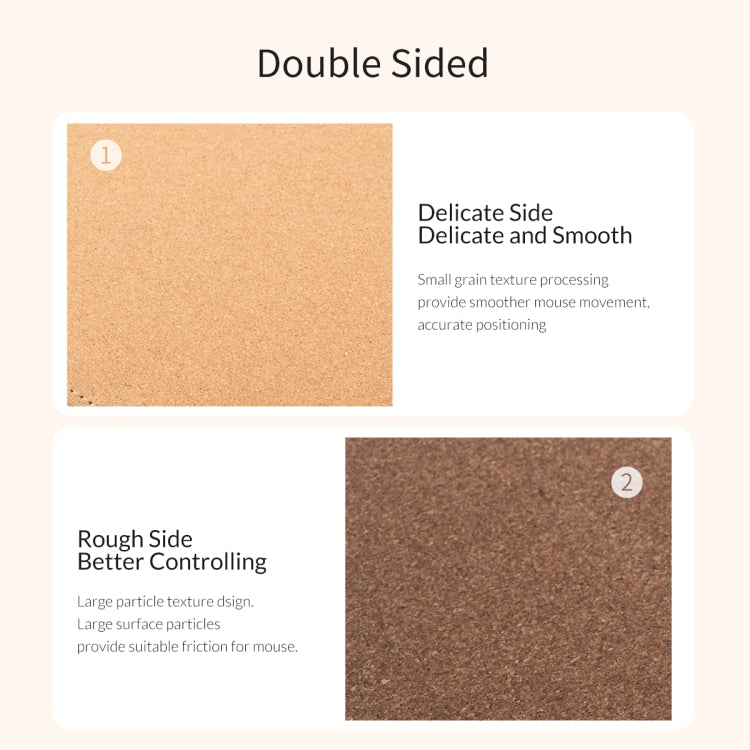 ORICO Double Sided Mouse Pad, Size: 300x600mm, Cork + Coffee