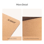 ORICO Double Sided Mouse Pad, Size: 300x600mm, Cork + Coffee