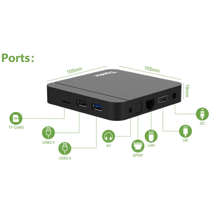 Tanix W2 Amlogic S905 Quad Core Smart TV Set Top Box, 2G+16G With Dual Wifi/BT, 4G+32G With Dual Wifi/BT, 4G+64G With Dual Wifi/BT