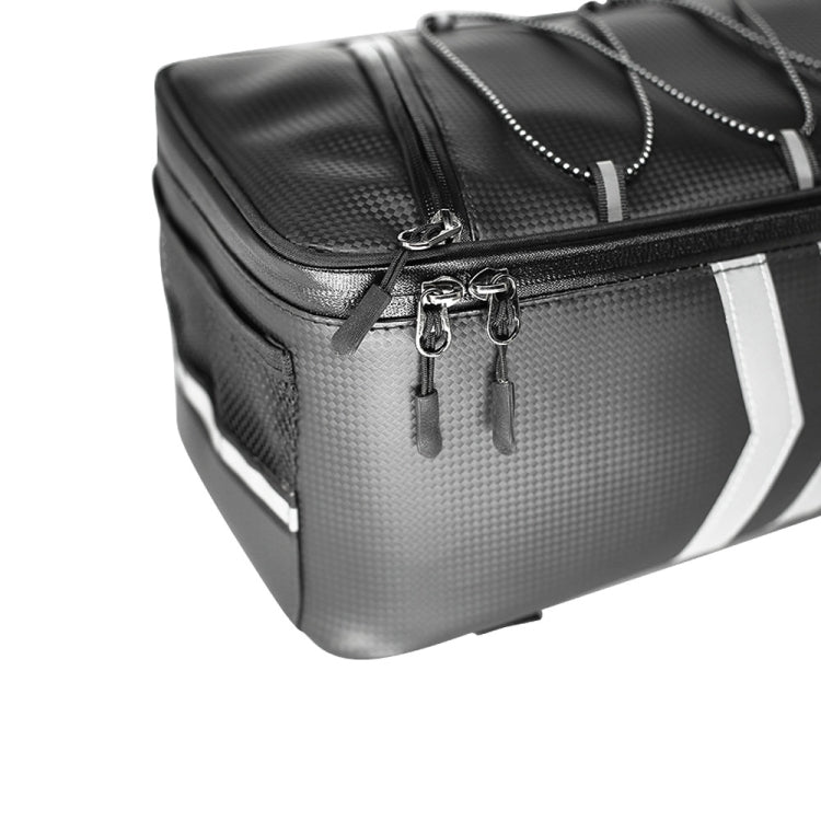 Motorcycle Waterproof PU Leather Rack Rear Carrier Bag, Capacity: 9L with Rain Cover, 9L
