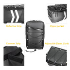 Motorcycle Waterproof PU Leather Rack Rear Carrier Bag, Capacity: 9L with Rain Cover, 9L