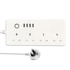 SM-SO301-K 4 Holes + 4 USB Multi-purpose Smart Power Strip, UK Plug, WIFI  13A