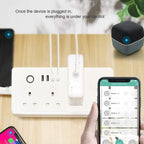 SM-SO301-K 4 Holes + 4 USB Multi-purpose Smart Power Strip, UK Plug, WIFI  13A