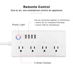 SM-SO301-U 2500W 4 Holes + 4 USB Smart Power Strip, US Plug, ZigBee 10A, WiFi 10A
