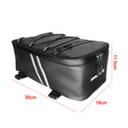 Motorcycle Waterproof PU Leather Rack Rear Carrier Bag, Capacity: 8L with Rain Cover, 8L