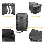 Motorcycle Waterproof PU Leather Rack Rear Carrier Bag, Capacity: 8L with Rain Cover, 8L