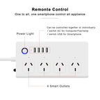 SM-SO301-A 4 Holes + 4 USB 2000W Multi-purpose Smart Power Strip, AU Plug, ZigBee 10A, WiFi 10A