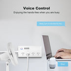 SM-SO301-A 4 Holes + 4 USB 2000W Multi-purpose Smart Power Strip, AU Plug, ZigBee 10A, WiFi 10A