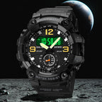 SKMEI 1965 Stainless Steel Buckle PU Strap Waterproof Electronic Watch