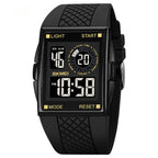 SKMEI 1967 Stainless Steel Buckle PU Strap Waterproof Electronic Watch