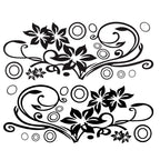 2 PCS/Set D-75 Flower Vine Pattern Car Modified Decorative Sticker, D-75
