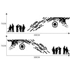 2 PCS/Set D-123 Soldiers Pattern Car Modified Decorative Sticker, D-123
