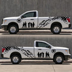 2 PCS/Set D-123 Soldiers Pattern Car Modified Decorative Sticker, D-123
