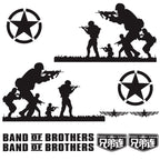 2 PCS/Set D-135 Band of Brothers Pattern Car Modified Decorative Sticker, D-135