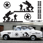 2 PCS/Set D-135 Band of Brothers Pattern Car Modified Decorative Sticker, D-135