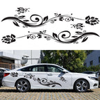 2 PCS/Set D-251 Butterfly Love Flowers Pattern Car Modified Decorative Sticker, D-251