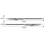 2 PCS/Set D-280 Flame Streak Pattern Car Modified Decorative Sticker, D-280
