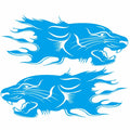2 PCS/Set D-417 Lion Pattern Car Modified Decorative Sticker, D-417