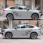 2 PCS/Set D-483 Flower Pattern Car Modified Decorative Sticker, D-483