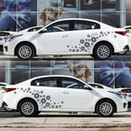 2 PCS/Set D-483 Flower Pattern Car Modified Decorative Sticker, D-483