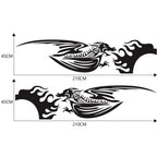 2 PCS/Set D-489 Fire-breathing Dragon Pattern Car Modified Decorative Sticker, D-489