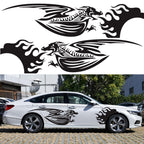 2 PCS/Set D-489 Fire-breathing Dragon Pattern Car Modified Decorative Sticker, D-489