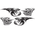 2 PCS/Set D-498 Pterosaur Spitfire Pattern Car Modified Decorative Sticker, D-498
