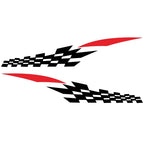 2 PCS/Set D-538 Checkered Totem Pattern Car Modified Decorative Sticker