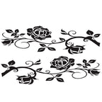 2 PCS/Set D-545 Rose Pattern Car Modified Decorative Sticker, D-545