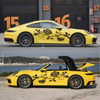 2 PCS/Set D-545 Rose Pattern Car Modified Decorative Sticker, D-545