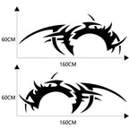 2 PCS/Set D-719 Flame Hot Wheel Pattern Car Modified Decorative Sticker, D-719