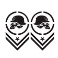 2 PCS/Set D-739 Skull Pattern Car Modified Decorative Sticker, D-739