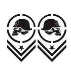 2 PCS/Set D-739 Skull Pattern Car Modified Decorative Sticker, D-739