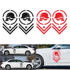 2 PCS/Set D-739 Skull Pattern Car Modified Decorative Sticker, D-739
