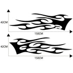 2 PCS/Set D-751 Flame Pattern Car Modified Decorative Sticker, D-751