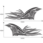 2 PCS/Set D-752 Lines Pattern Car Modified Decorative Sticker, D-752