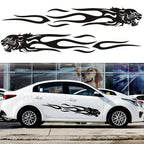 2 PCS/Set D-815 Flame Lion Pattern Car Modified Decorative Sticker, D-815