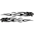2 PCS/Set D-815 Flame Lion Pattern Car Modified Decorative Sticker, D-815