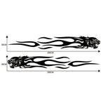 2 PCS/Set D-815 Flame Lion Pattern Car Modified Decorative Sticker, D-815
