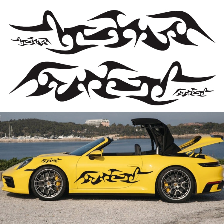 2 PCS/Set D-925 Flame Pattern Car Modified Decorative Sticker, D-925, D-924
