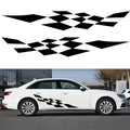 2 PCS/Set D-943 Checkered Flag Pattern Car Modified Decorative Sticker, D-943