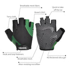 BOODUN 1408 4D Silicone Shock Absorbing Half Finger Breathable Bicycle Outdoor Riding Gloves, M, L, XL