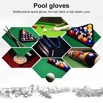 BOODUN M050912 Thin Breathable Men and Women Billiards Three Finger Single Gloves, M, L