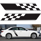 2 PCS/Set D-962 Checkered Flag Pattern Car Modified Decorative Sticker, D-962