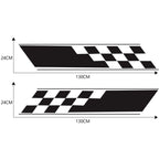 2 PCS/Set D-962 Checkered Flag Pattern Car Modified Decorative Sticker, D-962