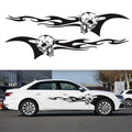 2 PCS/Set D-964 Skull Flame Pattern Car Modified Decorative Sticker, D-964